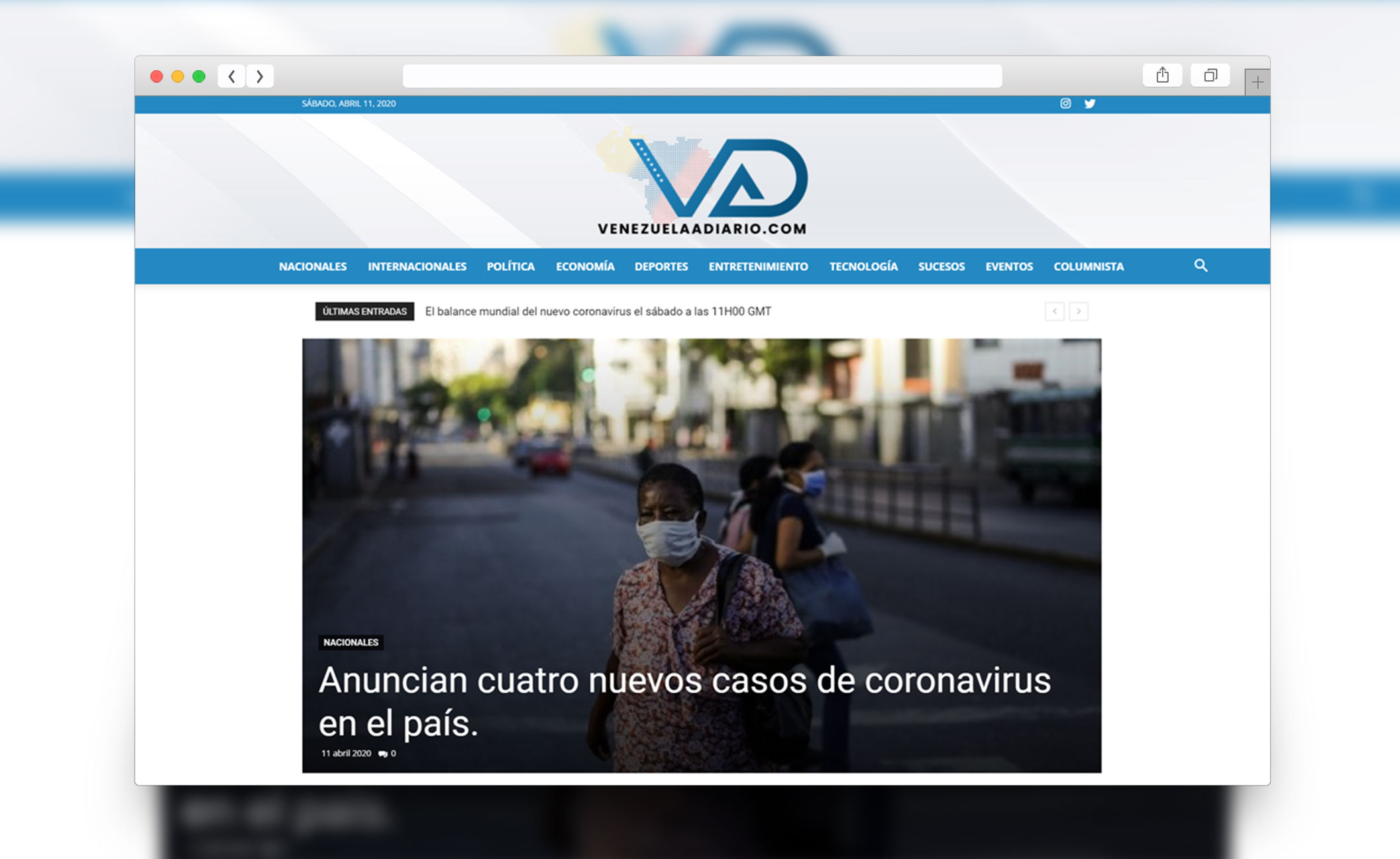 Venezuelaadiario website